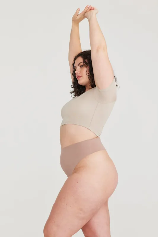 NO VPL HIGH WAISTED THONG 3 PACK - MOCHA sold by TALA