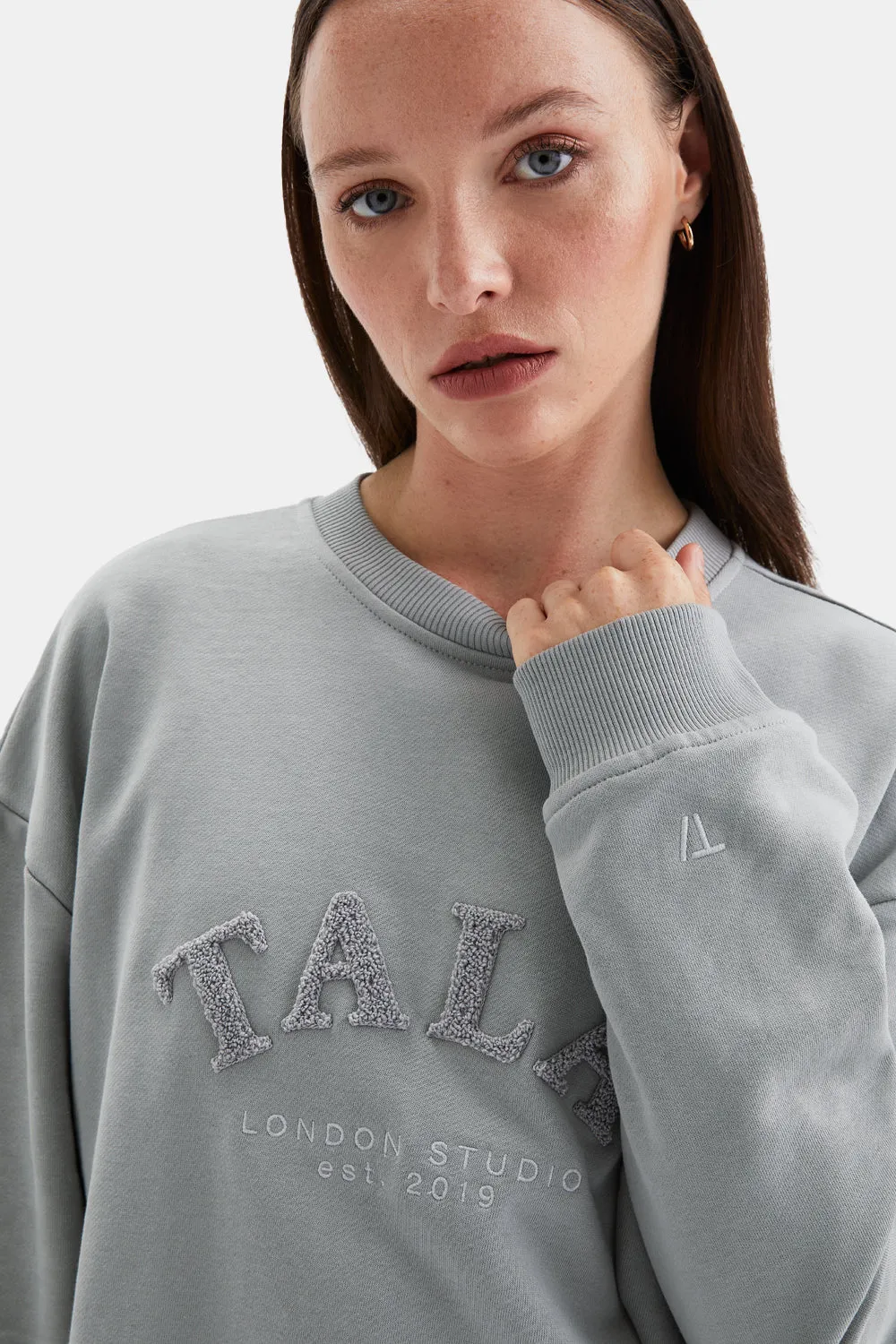 TALA STUDIO OVERSIZED LONGLINE SWEATSHIRT- SOFT SAGE sold by TALA product image thumbnail 4
