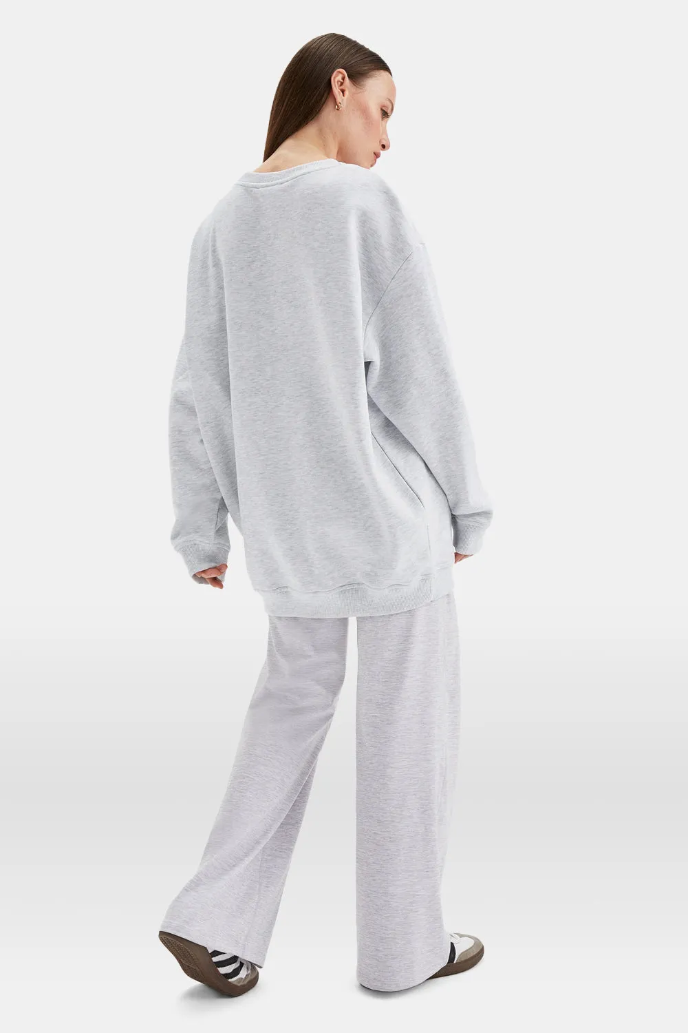 TALA Studio Oversized Longline Sweatshirt- Grey Marl sold by TALA product image thumbnail 4