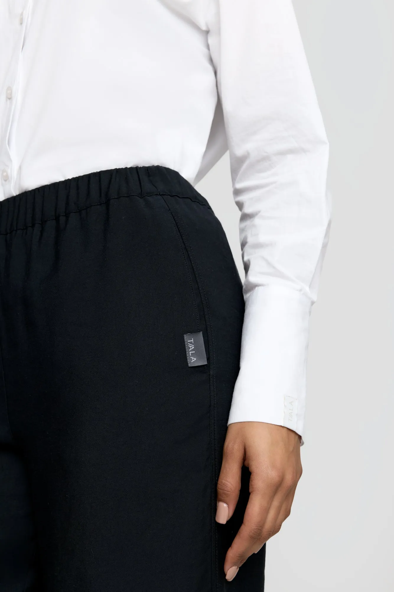 The Essential Soft Tailoring Wide Leg Trouser - Black sold by TALA product image thumbnail 3