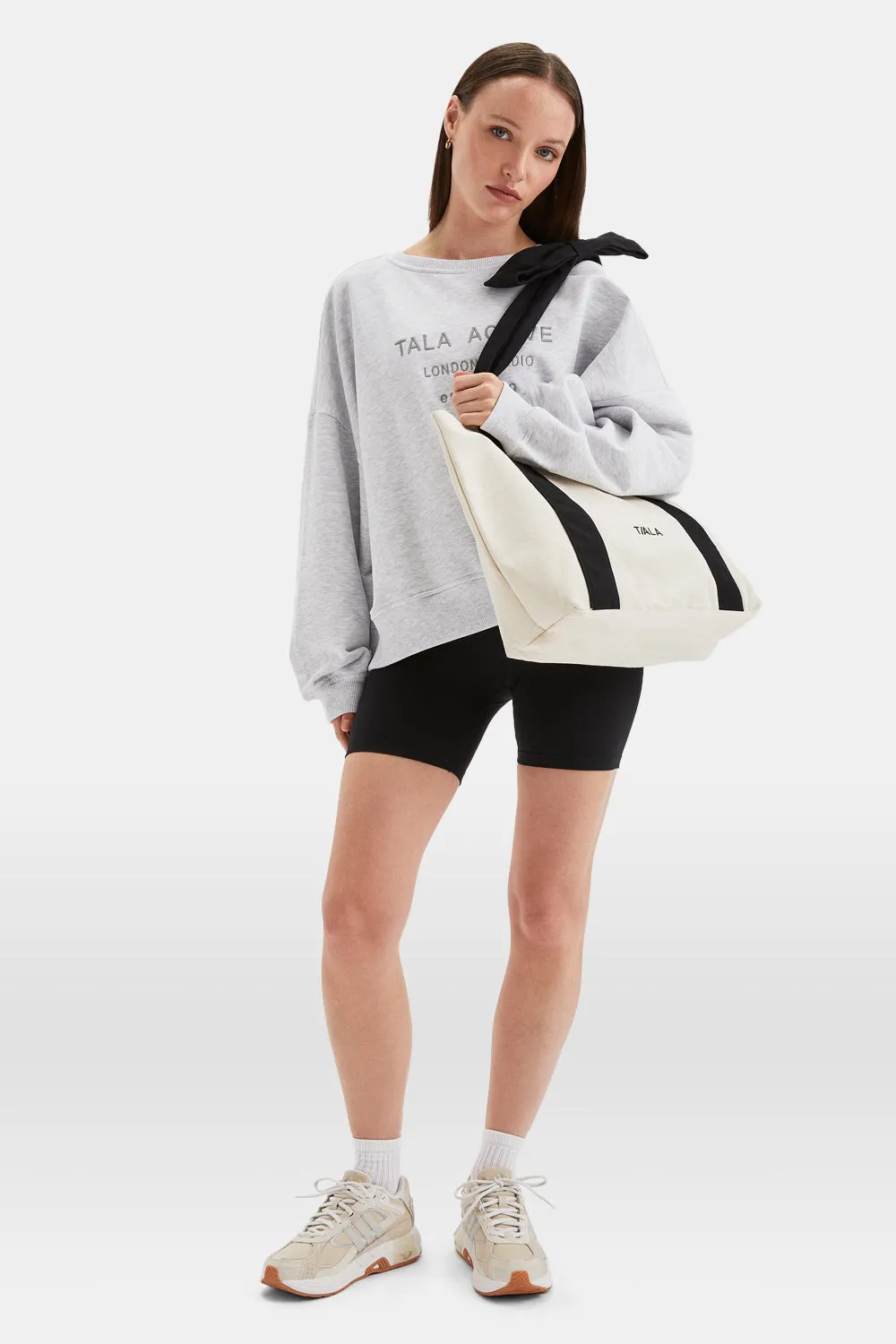 TALA BOW HANDLE TOTE BAG - NEUTRAL sold by TALA product image thumbnail 3