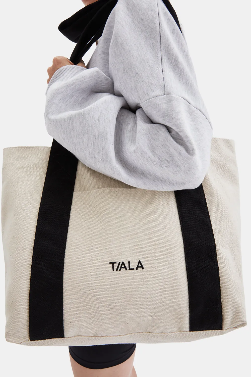 TALA BOW HANDLE TOTE BAG - NEUTRAL sold by TALA product image thumbnail 4