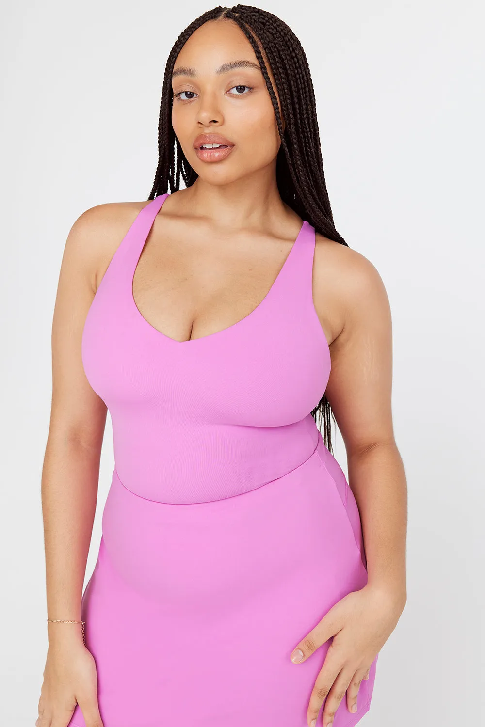 SKINLUXE BUILT-IN SUPPORT STRAPPY BACK CAMI TOP - BUBBLEGUM sold by TALA