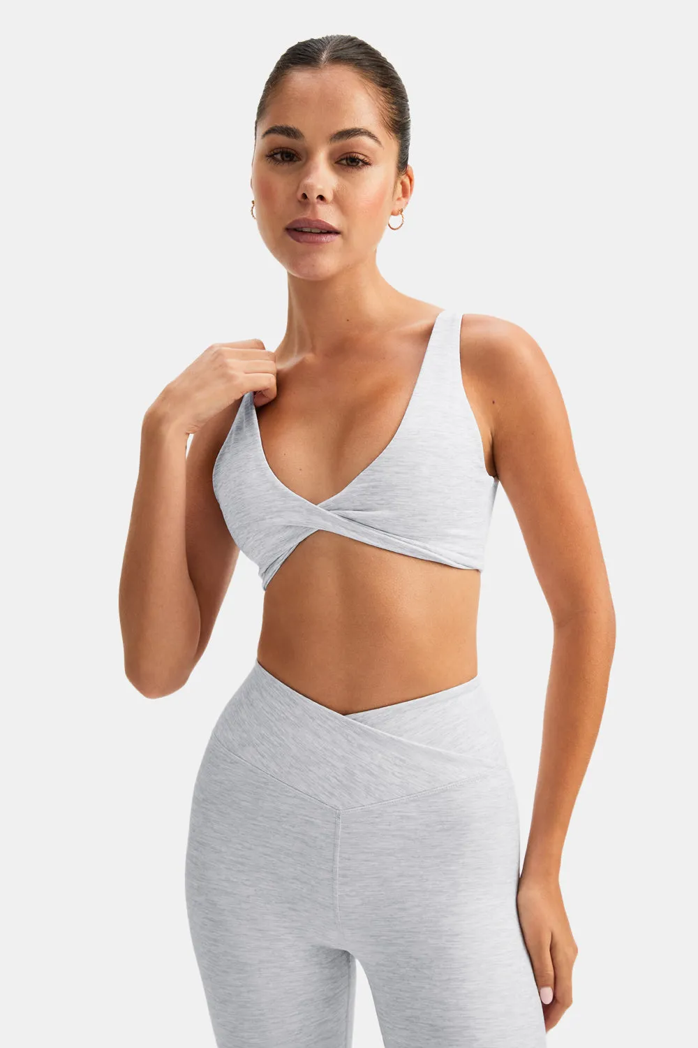 DayFlex Twist Front Sports Bra - Grey Marl sold by TALA