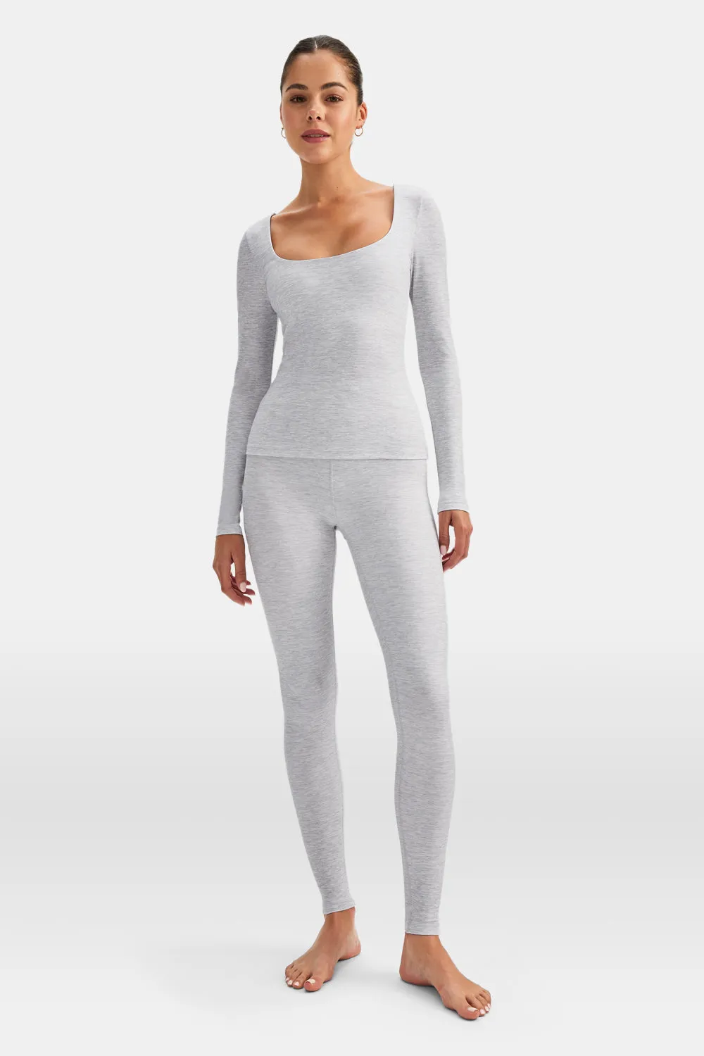 DayFlex Scoop Neck Top - Grey Marl sold by TALA product image thumbnail 4