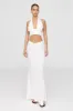 Algarve Linen Blend Multiway Halter Crop Top - Coconut Milk sold by TALA