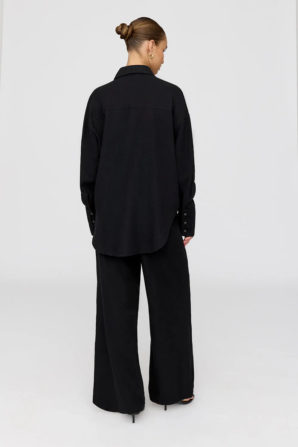 The Essential Linen Shirt - Shadow Black sold by TALA product image thumbnail 4