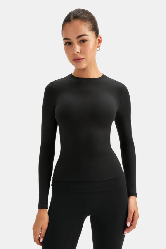 DayFlex Essential Long Sleeve Full Length Top - Shadow Black sold by TALA