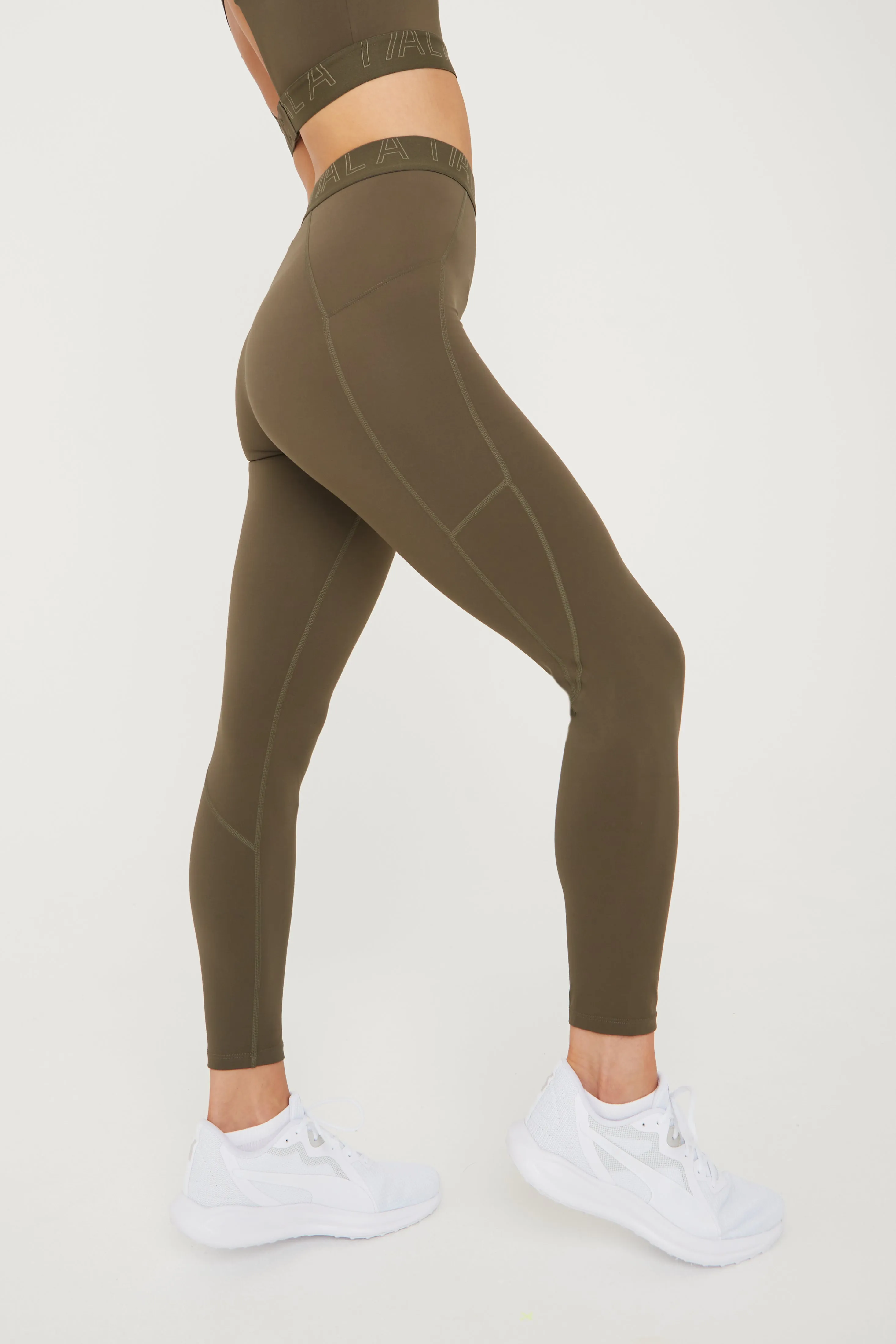 FORMTECH SIDE POCKET RUNNING LEGGING- KHAKI sold by TALA product image thumbnail 2