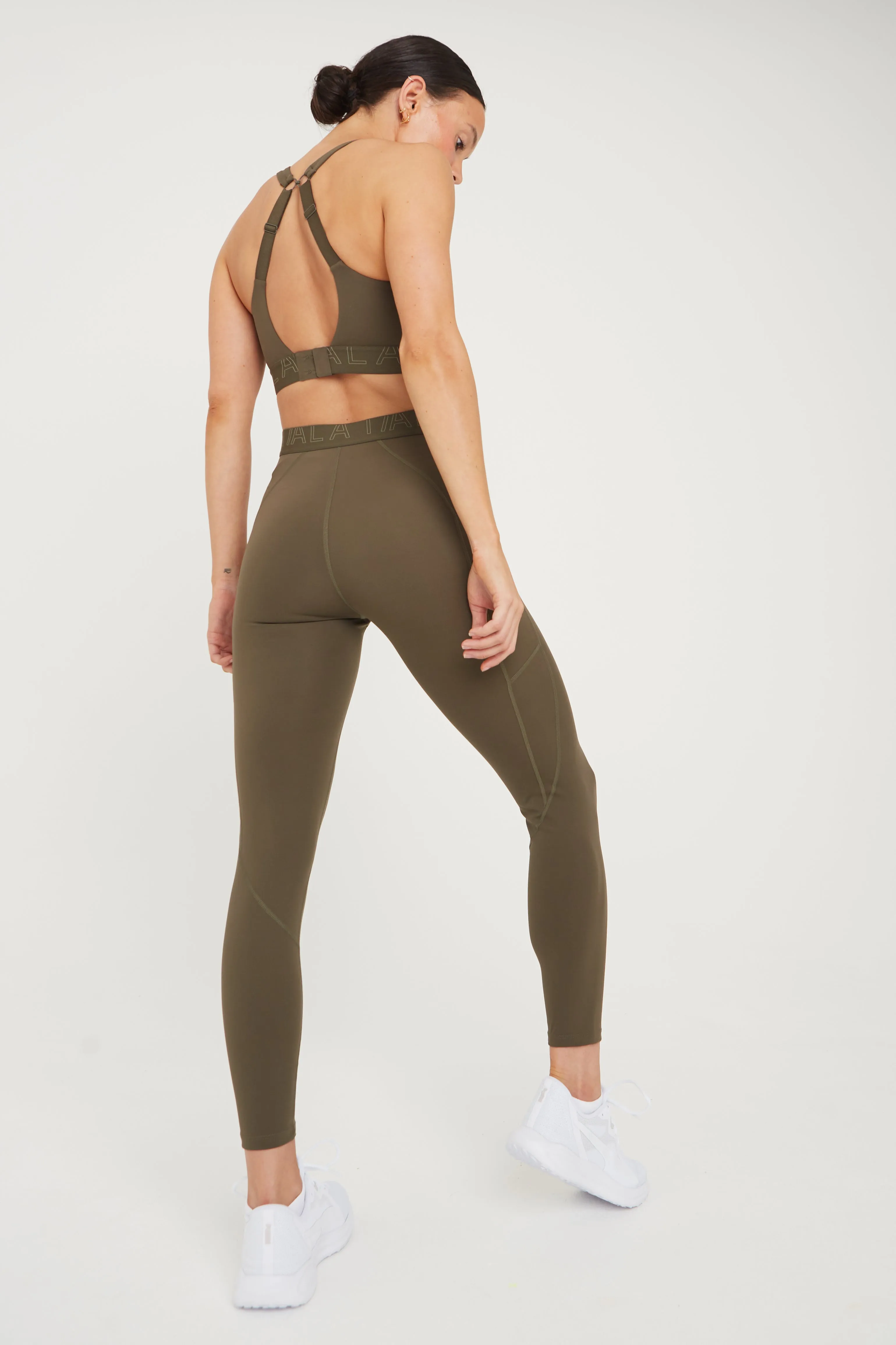 FORMTECH SIDE POCKET RUNNING LEGGING- KHAKI sold by TALA product image thumbnail 4