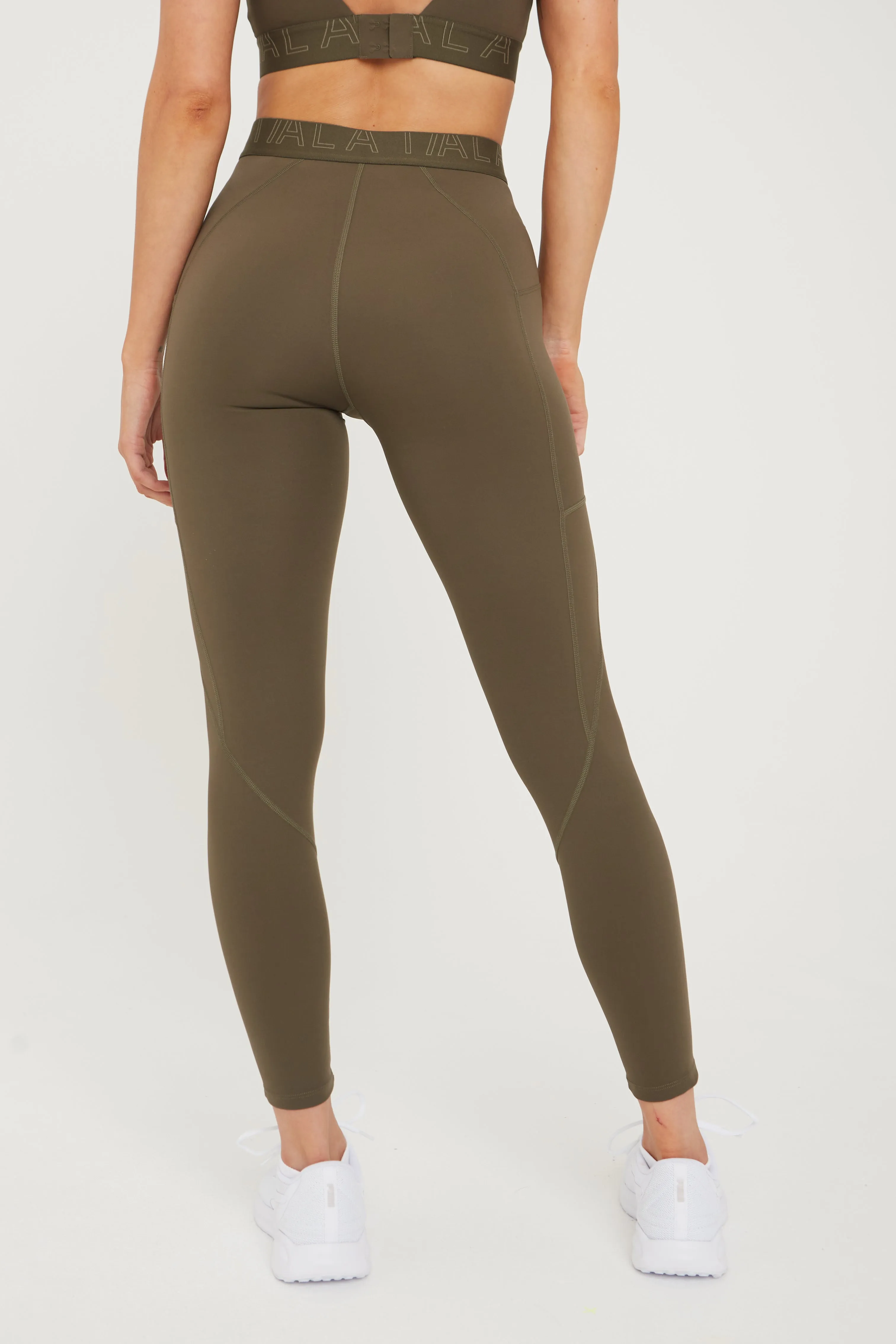 FORMTECH SIDE POCKET RUNNING LEGGING- KHAKI sold by TALA product image thumbnail 5