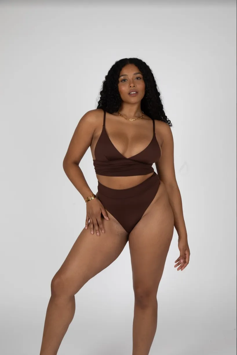 SEYCHELLES CHEEKY BIKINI BOTTOM - COCOA BROWN sold by TALA