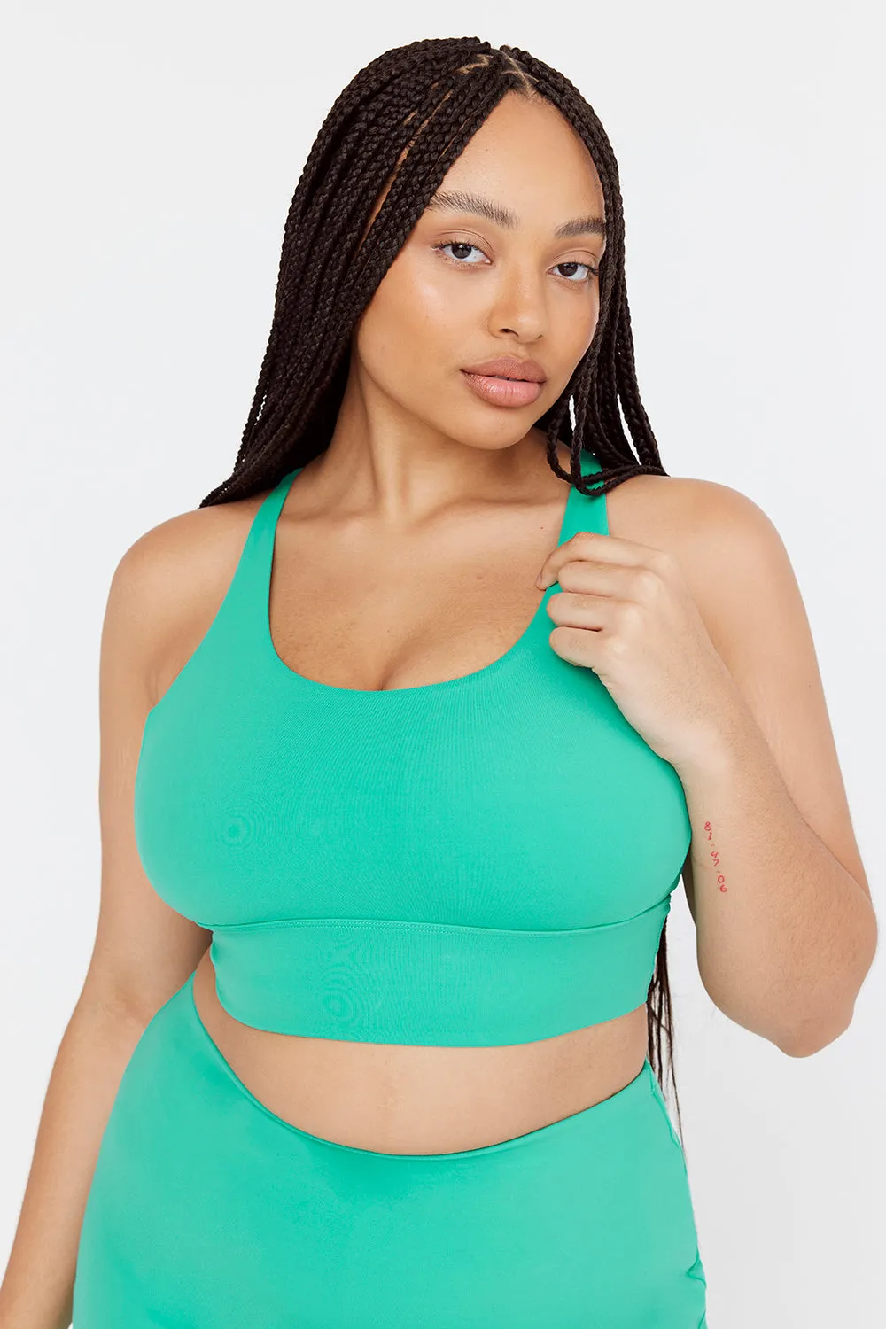 SKINLUXE LONGLINE TANK SPORTS BRA - ALOE GREEN sold by TALA product image thumbnail 4