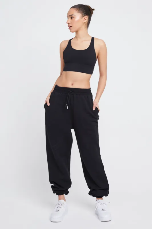 CLUB CUFFED JOGGER - BLACK sold by TALA