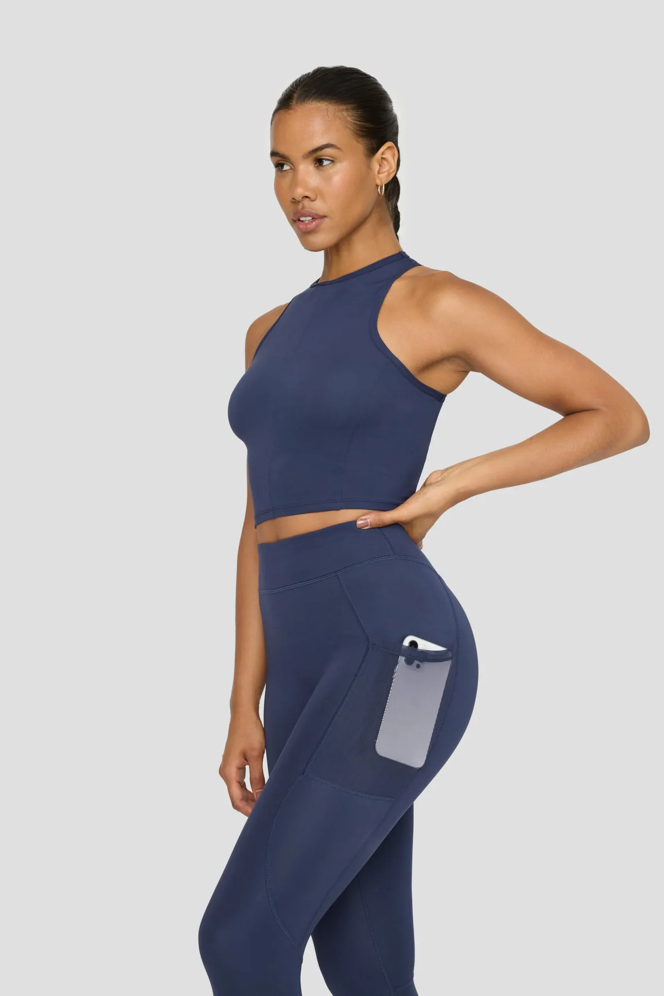 FormTech High Waisted Adjuster Running Legging - Navy sold by TALA product image thumbnail 2