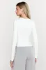 365 SCULPTING LOUNGE LONG SLEEVE TOP - COCONUT MILK sold by TALA