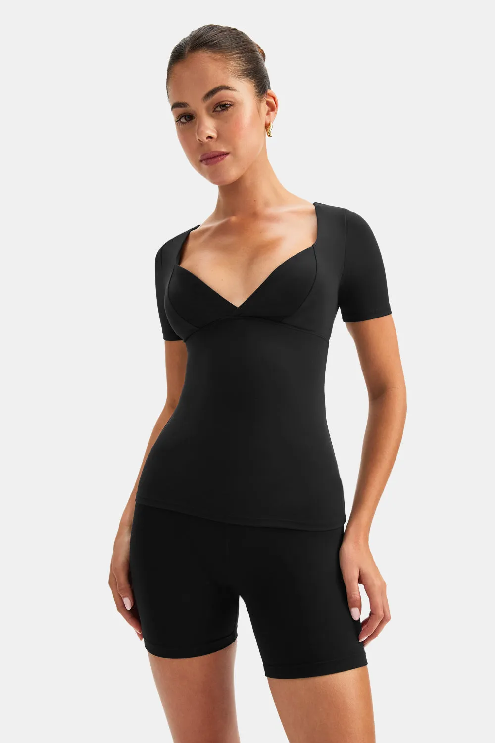 DayFlex Plunge Top - Shadow Black sold by TALA