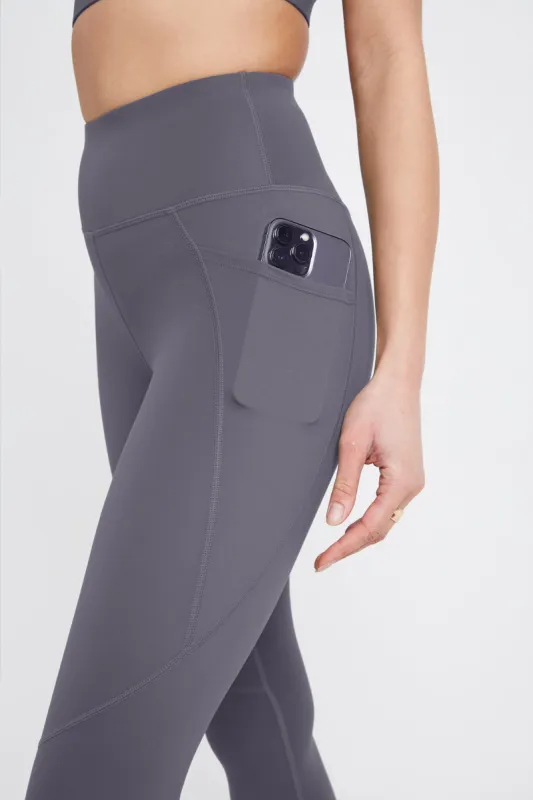 SkinLuxe High Waisted Side Pocket Legging - Tornada Grey sold by TALA