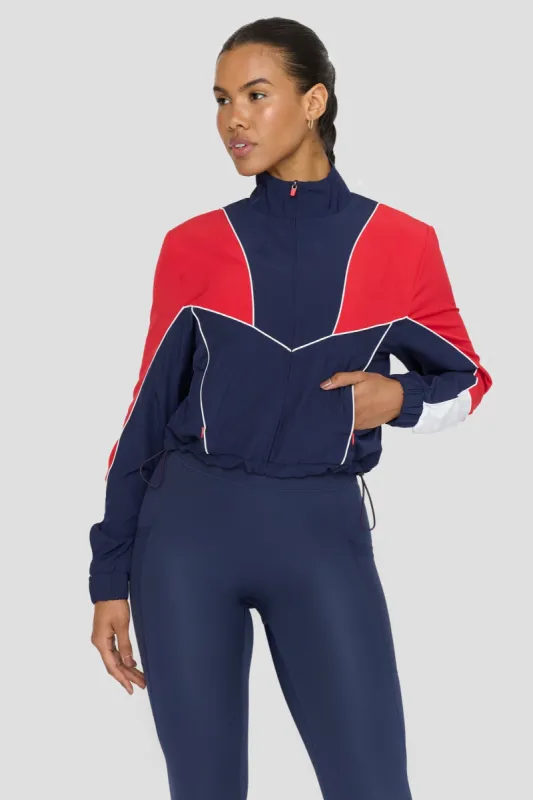 Reversible Woven Track Jacket - Navy And Chilli Red sold by TALA