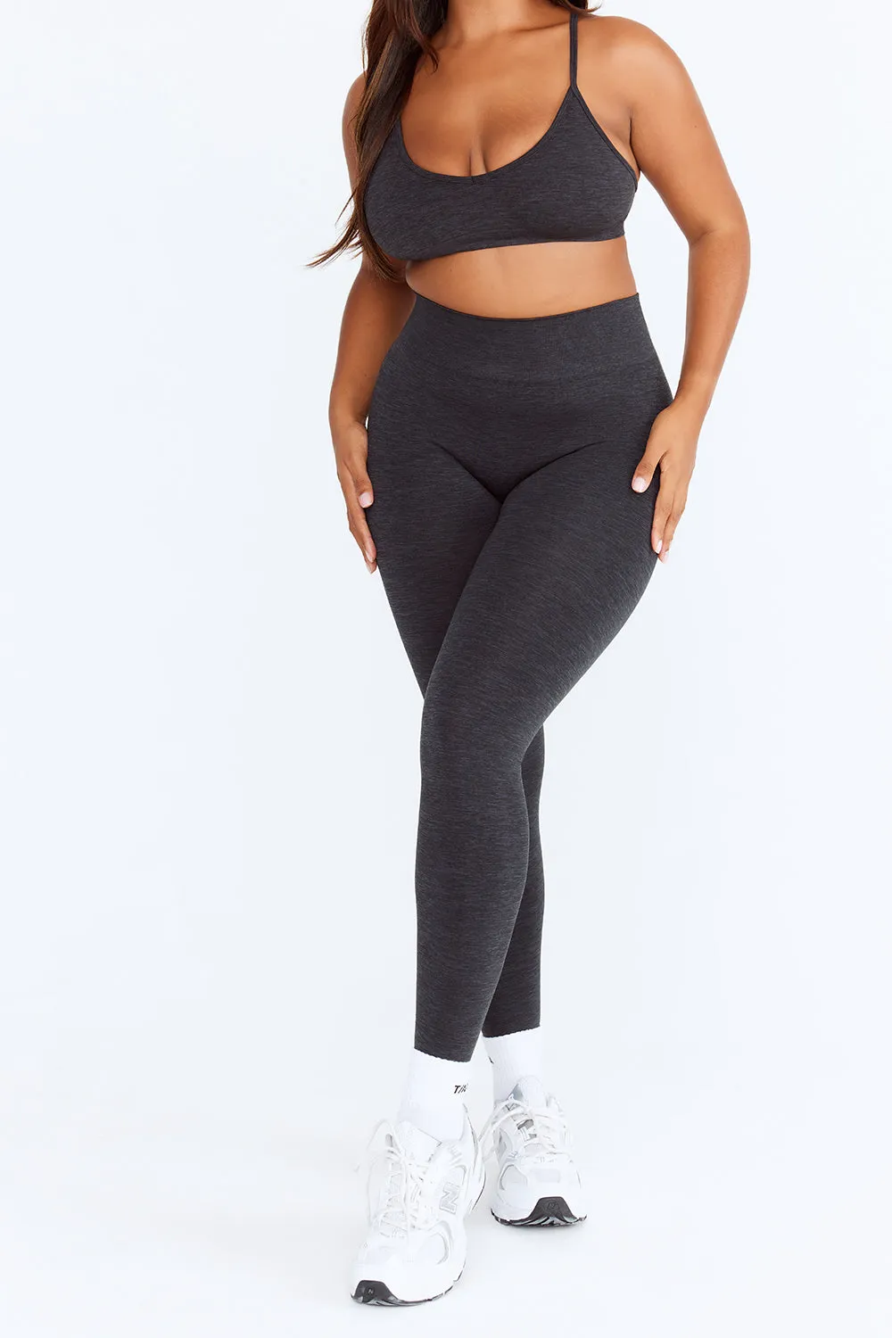 SCULPT SEAMLESS NO-SCRUNCH LEGGING - OYSTER BLACK MARL sold by TALA product image thumbnail 4