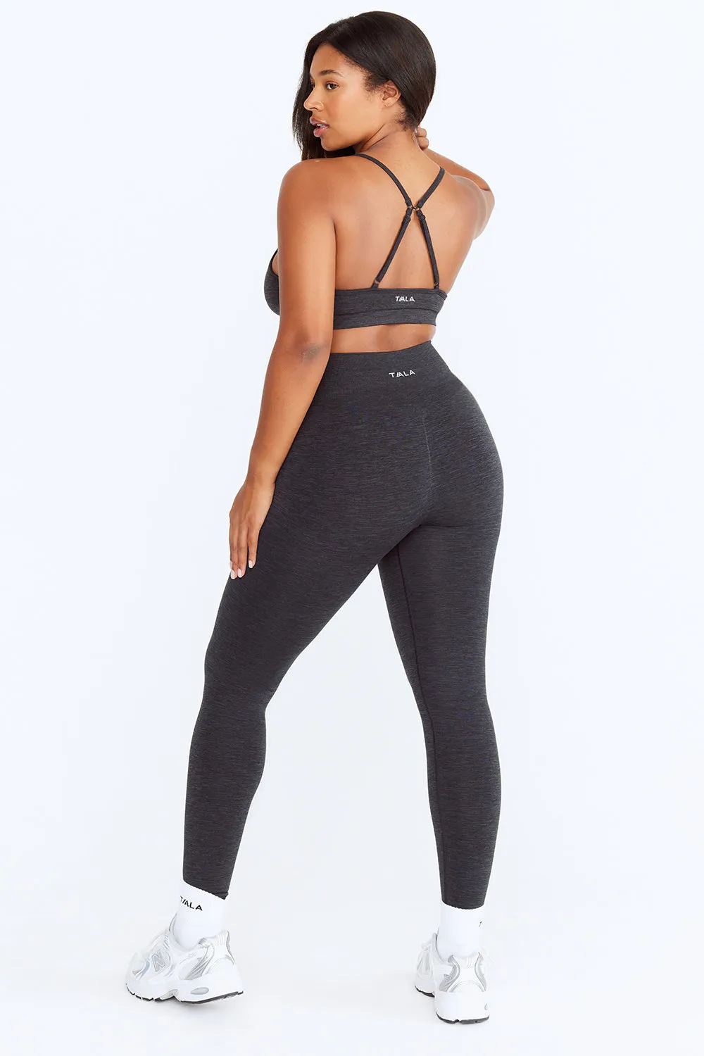 SCULPT SEAMLESS NO-SCRUNCH LEGGING - OYSTER BLACK MARL sold by TALA product image thumbnail 2