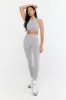 Sculpt Seamless Ribbed Racer Sports Bra - Light Grey Marl sold by TALA