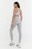 Sculpt Seamless Ribbed Racer Sports Bra - Light Grey Marl sold by TALA