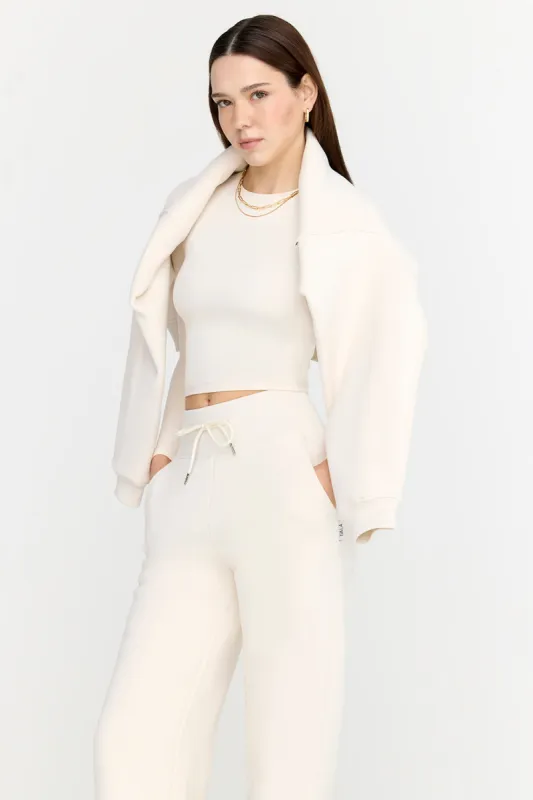 EVERYDAY WIDE LEG JOGGER - MILK sold by TALA