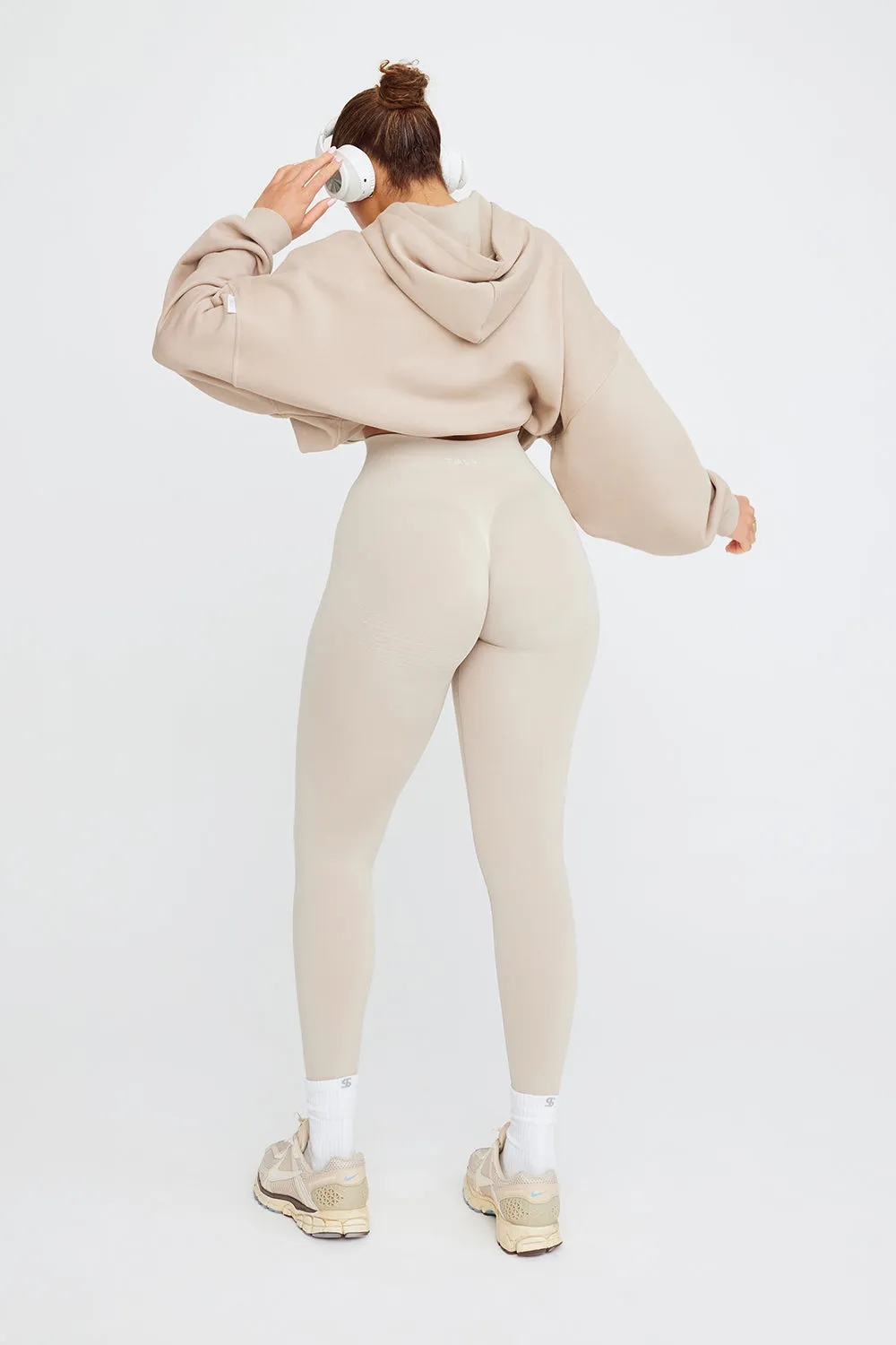 CROPPED ZIP THROUGH HOODIE - LATTE sold by TALA product image thumbnail 5