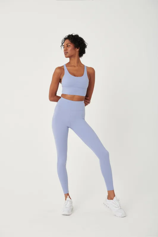 SKINLUXE LONGLINE TANK SPORTS BRA - CORNFLOWER BLUE sold by TALA