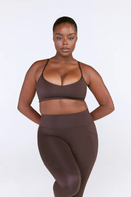 SKINLUXE LIFT SPORTS BRA - ESPRESSO sold by TALA
