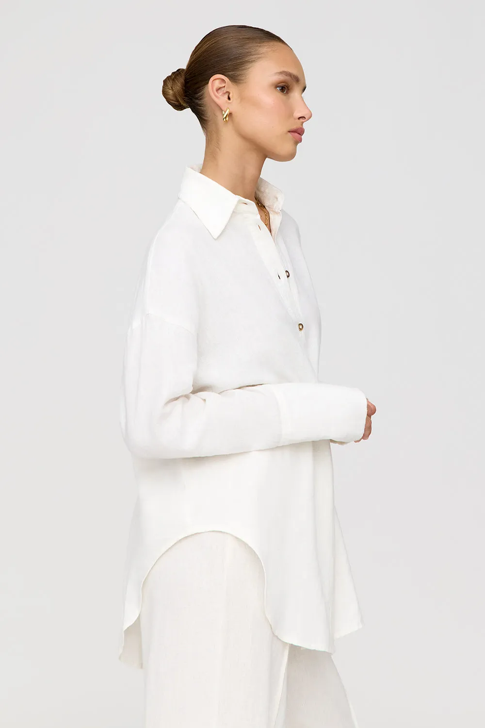 The Essential Linen Shirt - Coconut Milk sold by TALA product image thumbnail 2