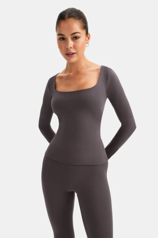 DayFlex Scoop Neck Top - Cool Espresso sold by TALA