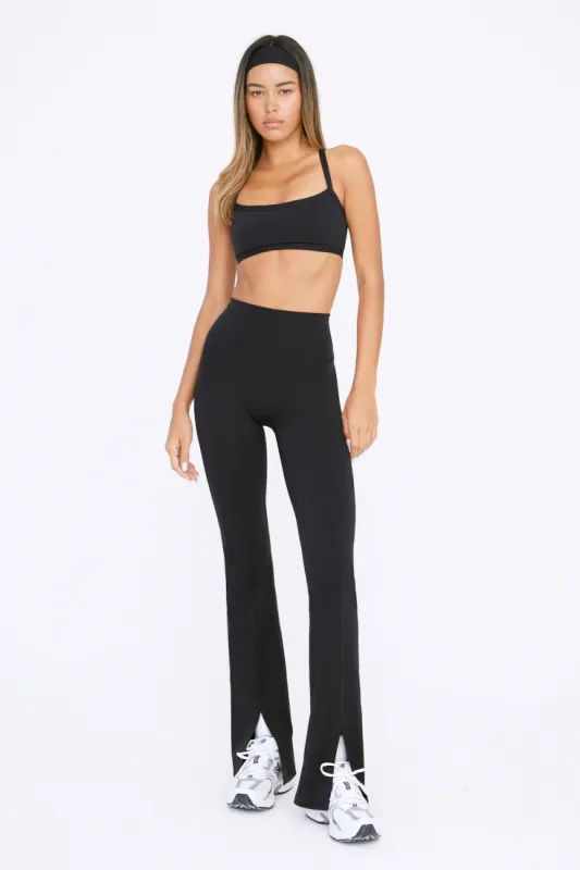 DayFlex High Waisted Split Hem Flared Yoga Pant - Shadow Black sold by TALA