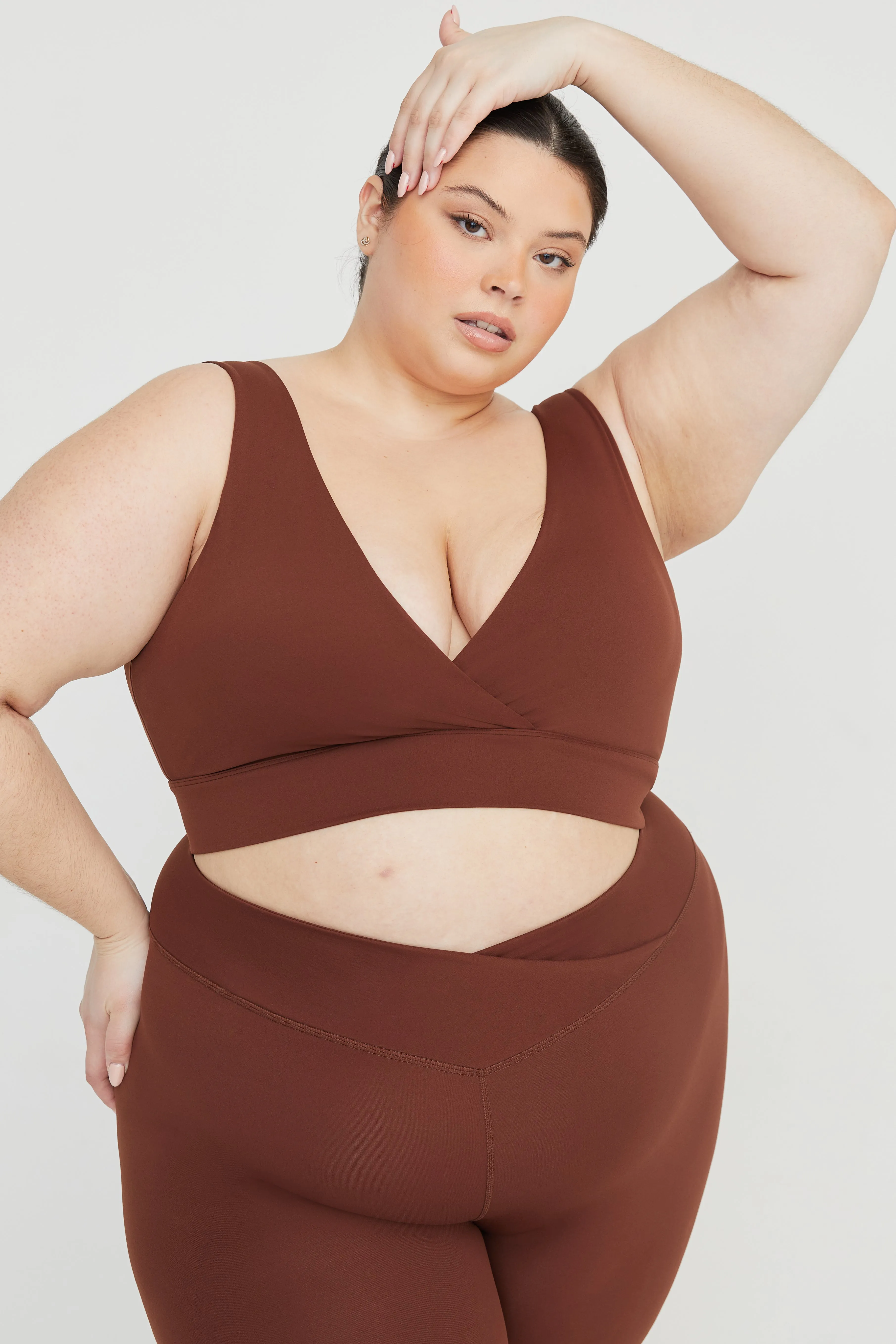 DAYFLEX V NECK SPORTS BRA - WALNUT sold by TALA product image thumbnail 4