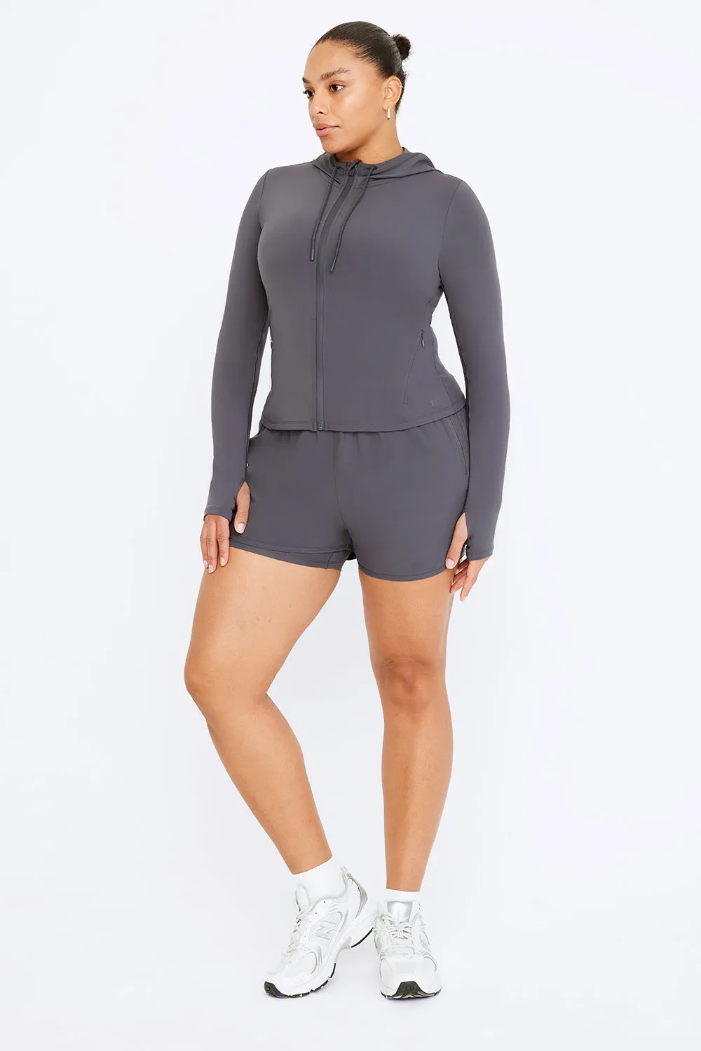 FormTech Hooded Zip Through Running Jacket- Graphite sold by TALA product image thumbnail 4