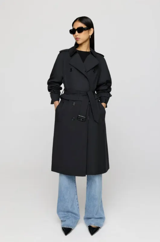 Multiway Belted Trench Coat - Black sold by TALA