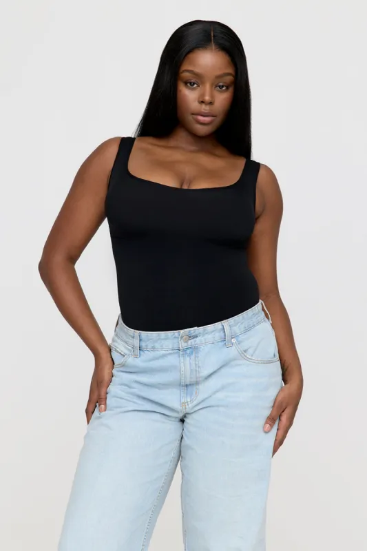 365 Contour Strappy Shaping Bodysuit - Shadow Black sold by TALA
