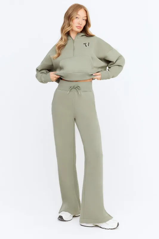 Wide Leg Club Jogger - Vintage Khaki sold by TALA
