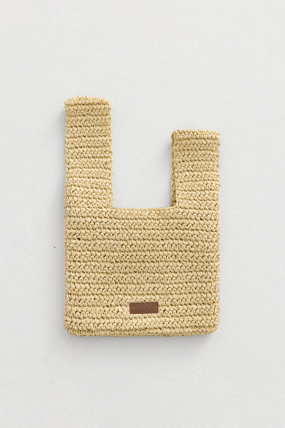 EMBOSSED LOGO RAFFIA CLUTCH BAG - NATURAL sold by TALA product image thumbnail 3