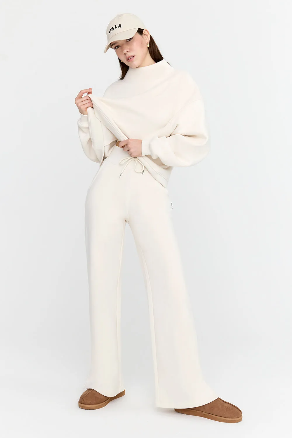 EVERYDAY LOOSE HEM MOCK NECK SWEATSHIRT - MILK sold by TALA product image thumbnail 5