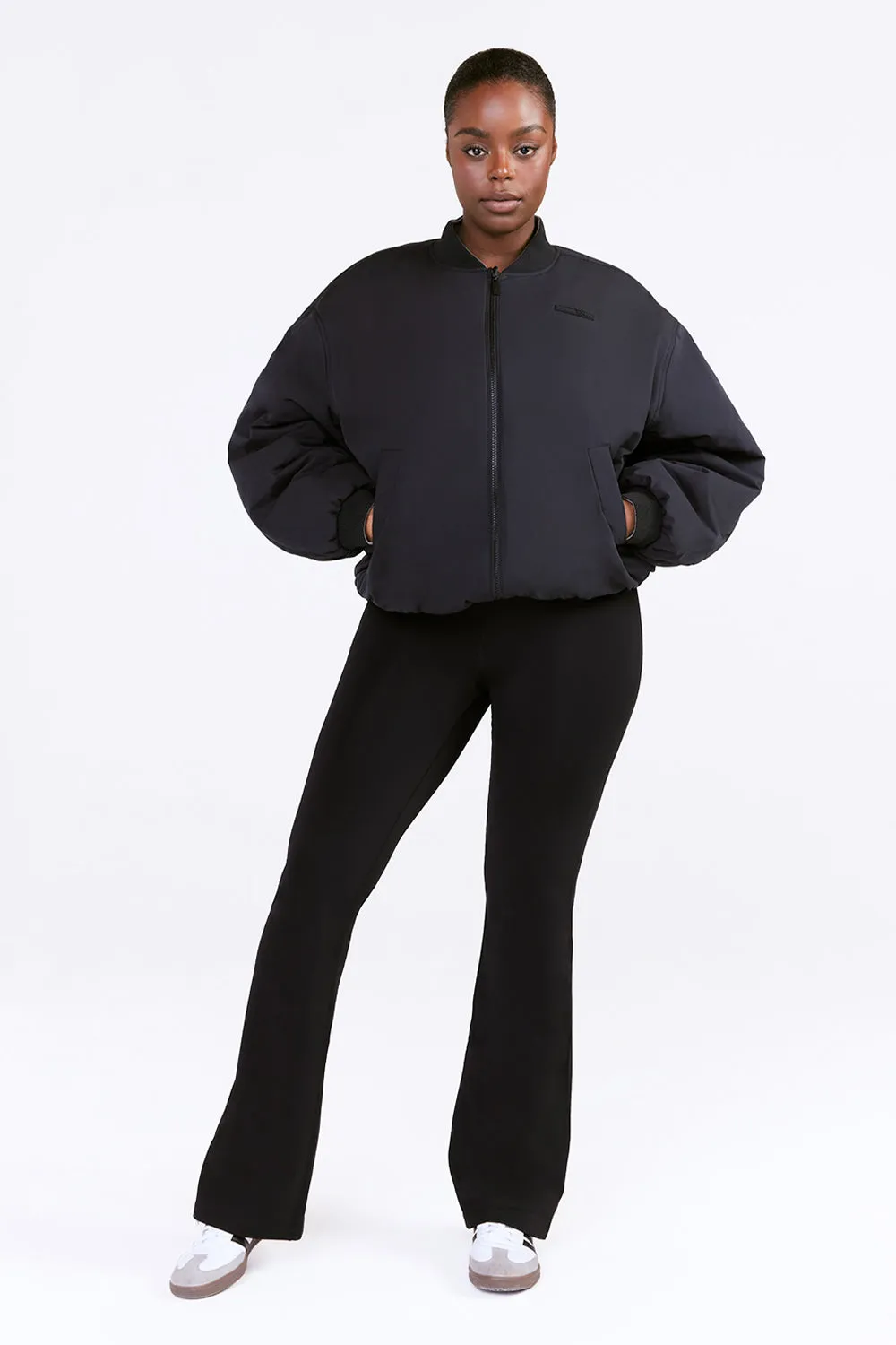 REVERSIBLE BOMBER JACKET - BLACK AND PEBBLE sold by TALA product image thumbnail 3