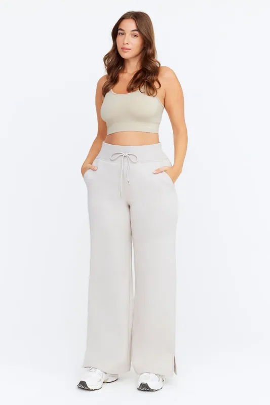 WIDE LEG CLUB JOGGER - OAT sold by TALA