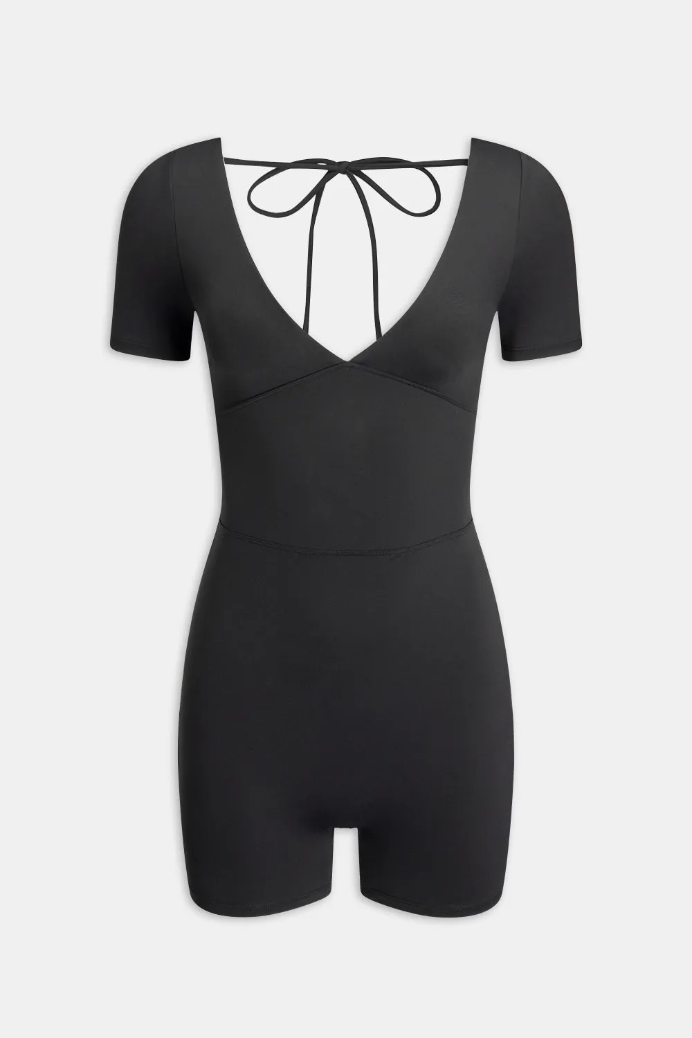 DayFlex Built-In Support Plunge Neck Tie Back Unitard - Shadow Black sold by TALA product image thumbnail 2