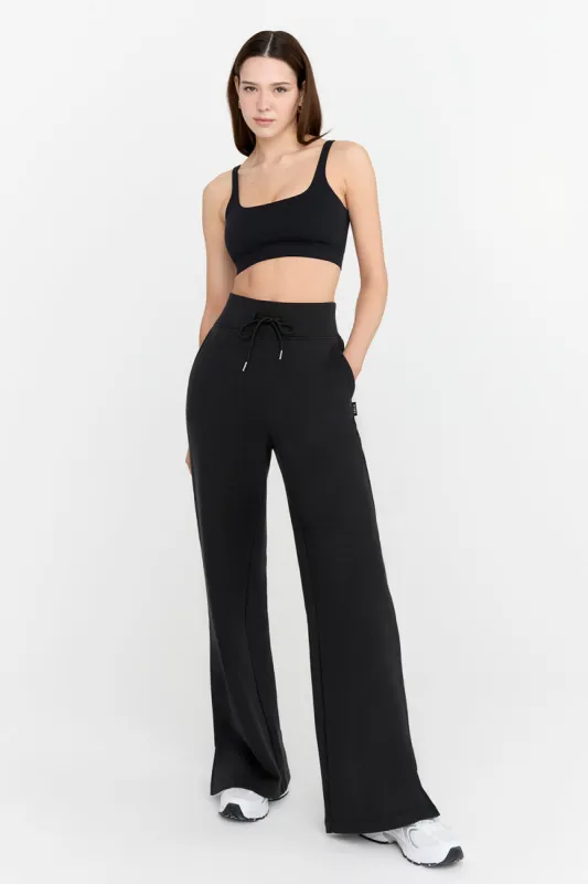 EVERYDAY WIDE LEG JOGGER - BLACK sold by TALA
