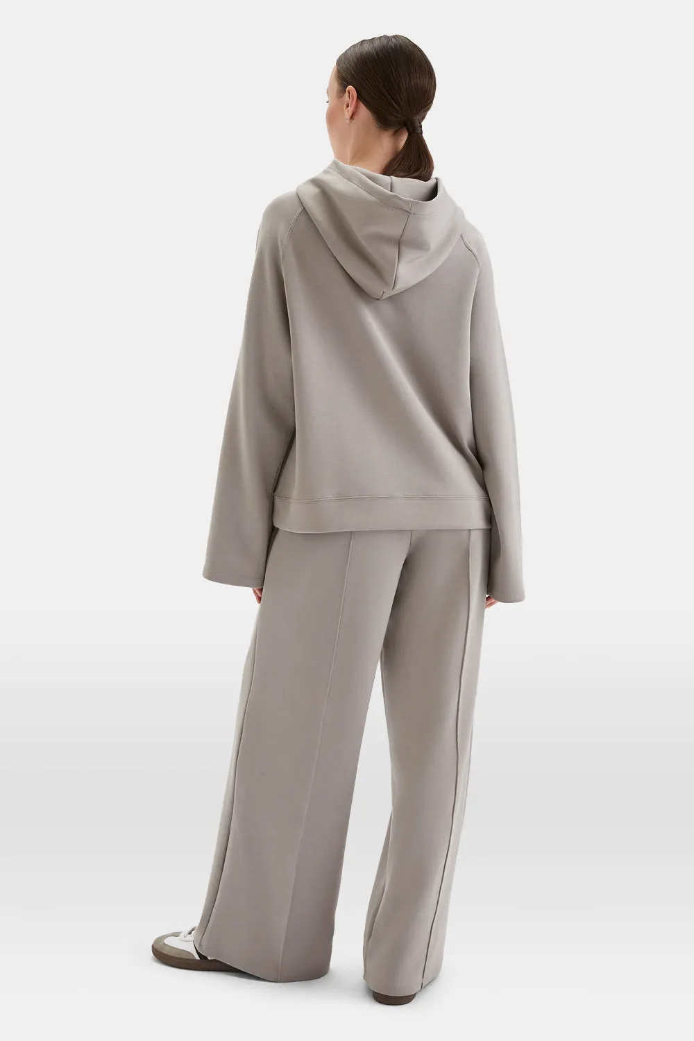 SoftSmart Flared Sleeve Hoodie - Pebble sold by TALA product image thumbnail 4