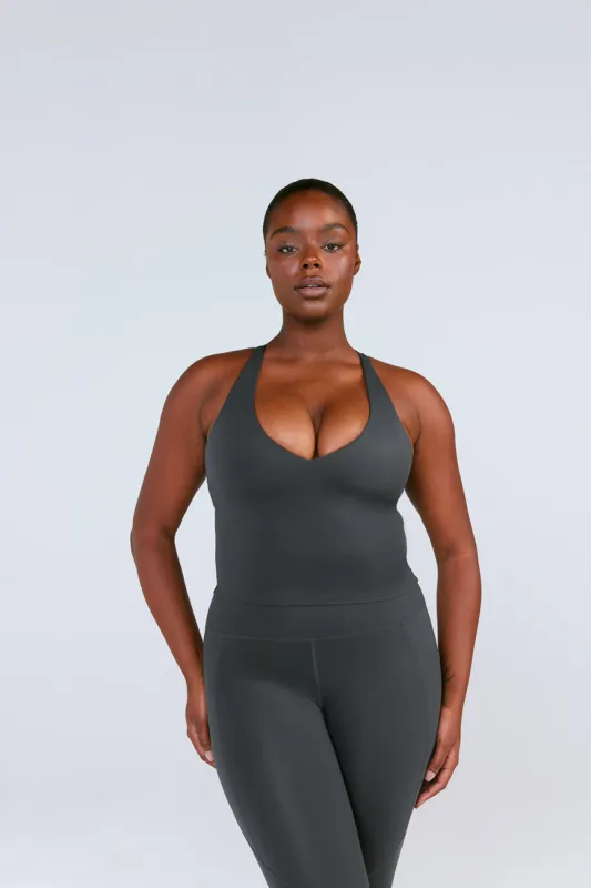 SkinLuxe Built-In Support Strappy Back Cami Top - Deep Teal sold by TALA