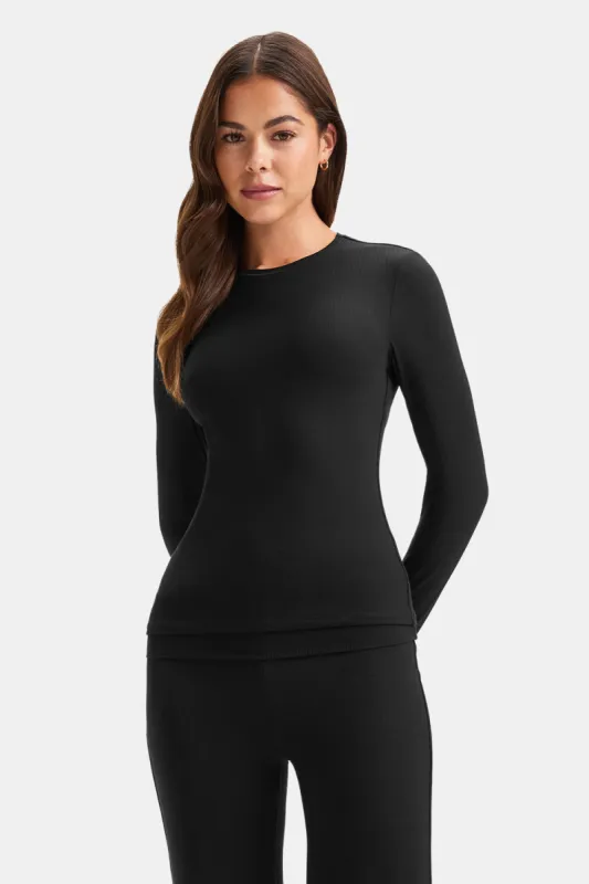 365 Sculpting Lounge Top - Shadow Black sold by TALA