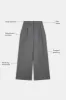 Everyday Tailoring Wide Leg Trousers - Charcoal Grey Marl sold by TALA
