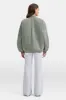 Reversible Oversized Bomber Jacket - Black And Cool Olive sold by TALA
